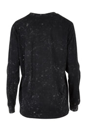 Product shot of the Hollywood 90'S Relax L/S Tee in colour Blackwash (Black), from the back
