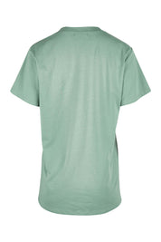 Product shot of the Cotton Jersey V Neck Tee in colour Sage (Green), from the back