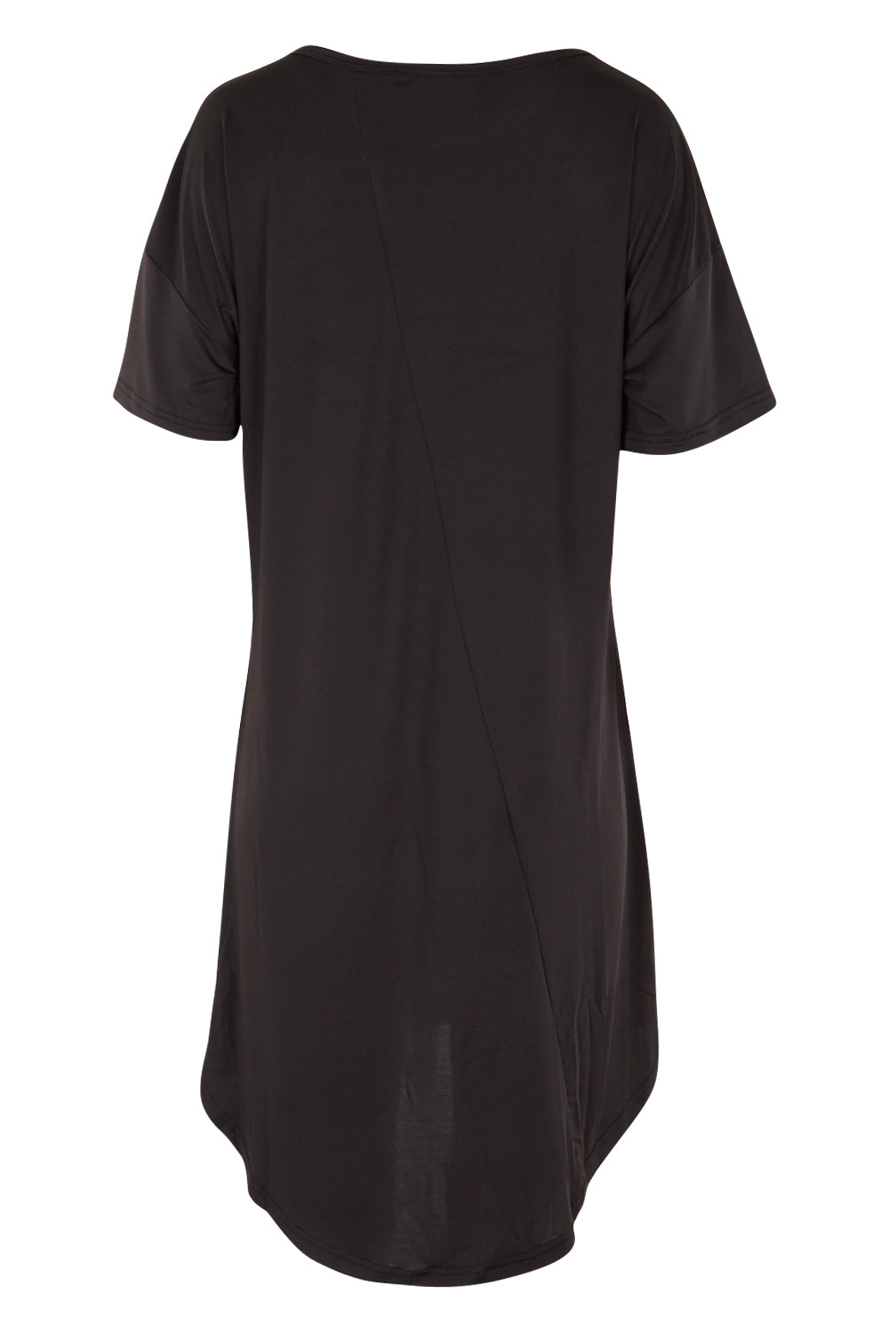 Product shot of the Jasmine Tin colourshirt Dress - Black (Black), from the back