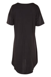 Product shot of the Jasmine Tin colourshirt Dress - Black (Black), from the back