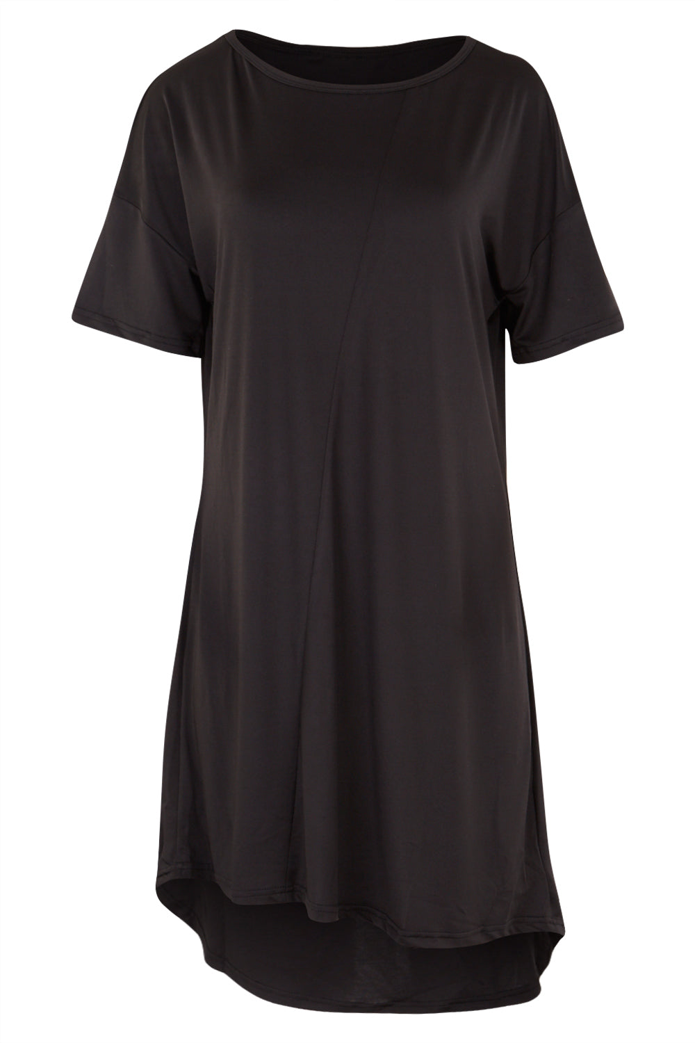 Product shot of the Jasmine Tin colourshirt Dress - Black (Black), from the front