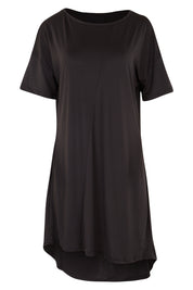 Product shot of the Jasmine Tin colourshirt Dress - Black (Black), from the front