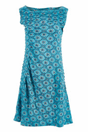 Product shot of the Camden Tunic in colour Stamp (Blue), from the front
