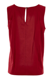 Product shot of the Martine Top in colour Maroon (Red), from the back
