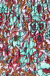Product shot of the Gigi Maxi Skirt in colour Miamiprint (Green), detail