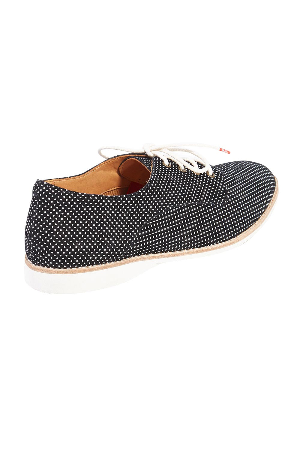 Product shot of the Derby Dream Flat in colour Blackspot (Black), from the back
