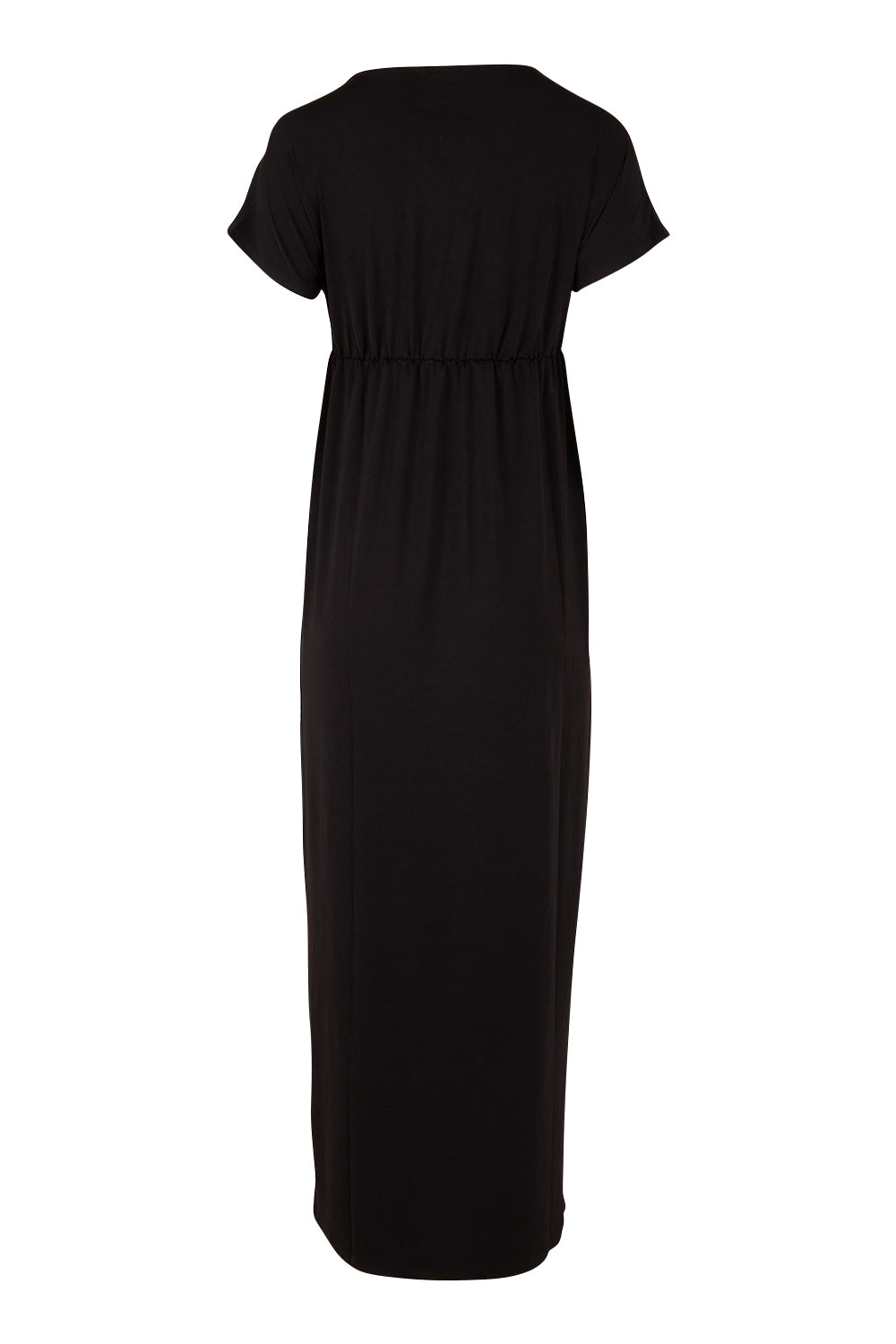 Product shot of the Misha Nursing Dress in colour Black (Black), from the back