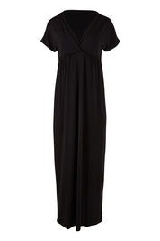 Product shot of the Misha Nursing Dress in colour Black (Black), from the front