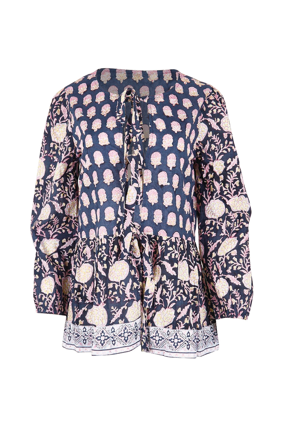 Product shot of the Alilia Jacket – Navy in colour Navy, from the front