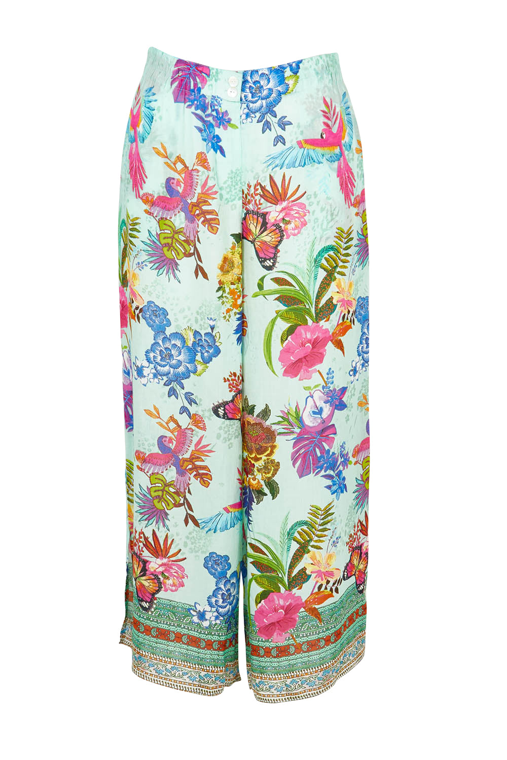 Product shot of the Caatinga Pant in colour Mint (Green), from the front