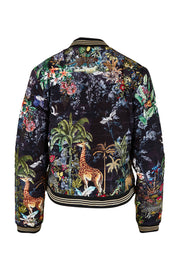 Product shot of the Jungle Jacket in colour Black (Black), from the back