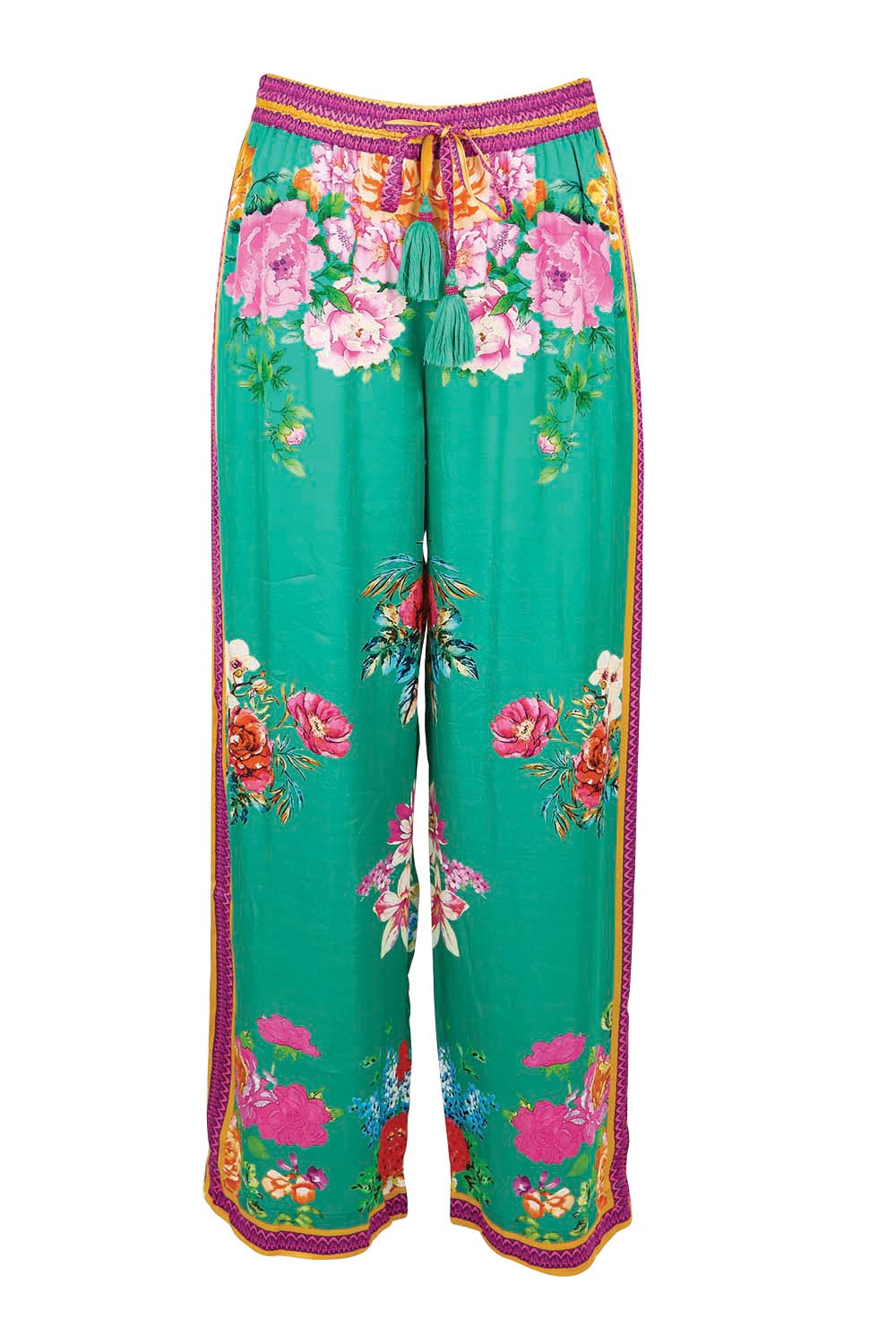 Product shot of the Liberte Pant – Green in colour Green, from the front