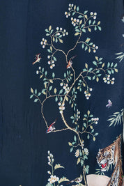 Product shot of the Machali Jacket in colour Navy (Blue), detail