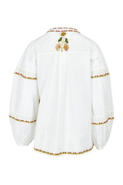 Product shot of the Monfils Cotton Top in colour White (White), from the back