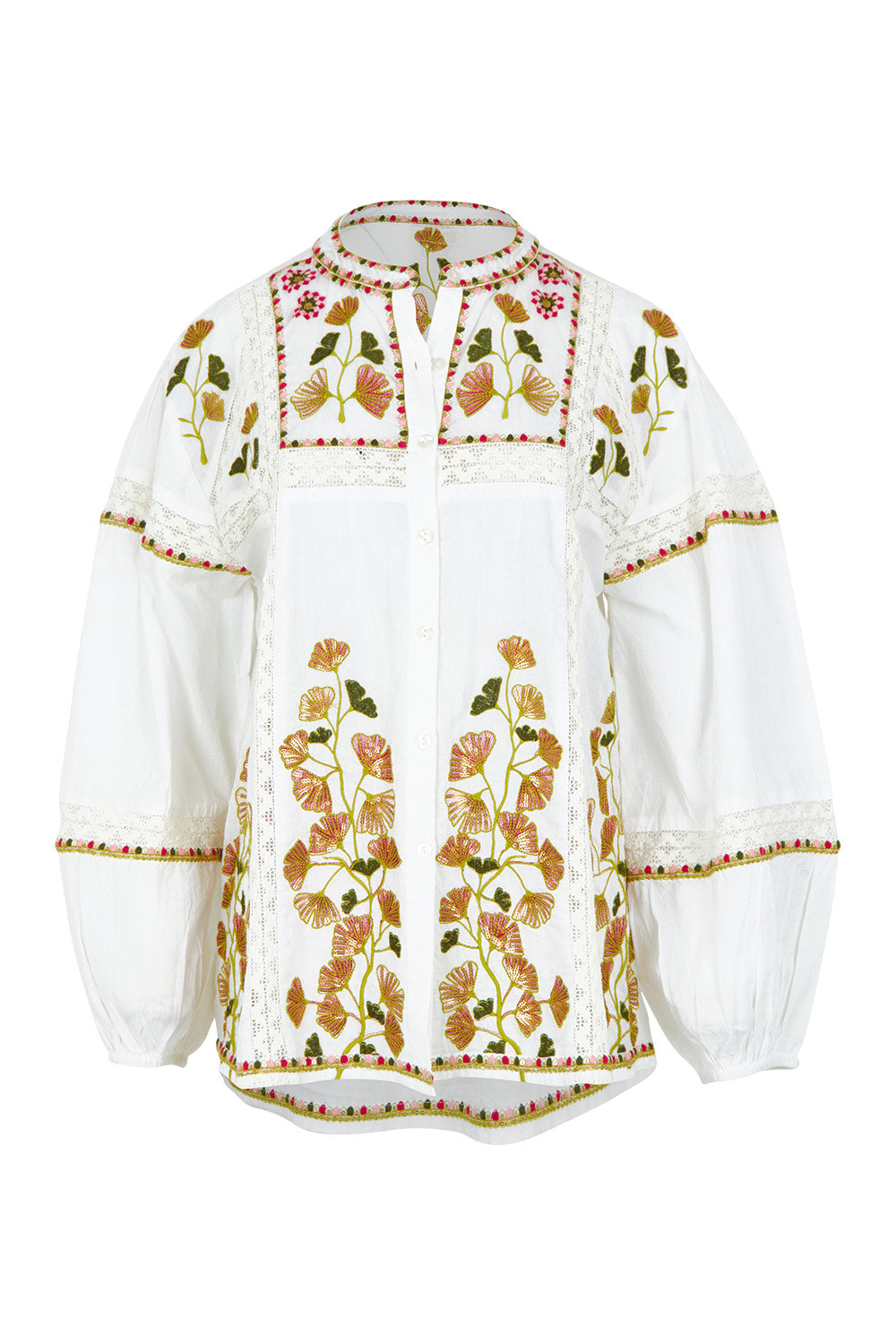 Product shot of the Monfils Cotton Top in colour White (White), from the front