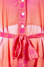 Product shot of the Paradis Maxi Dress in colour Pink (Pink), detail