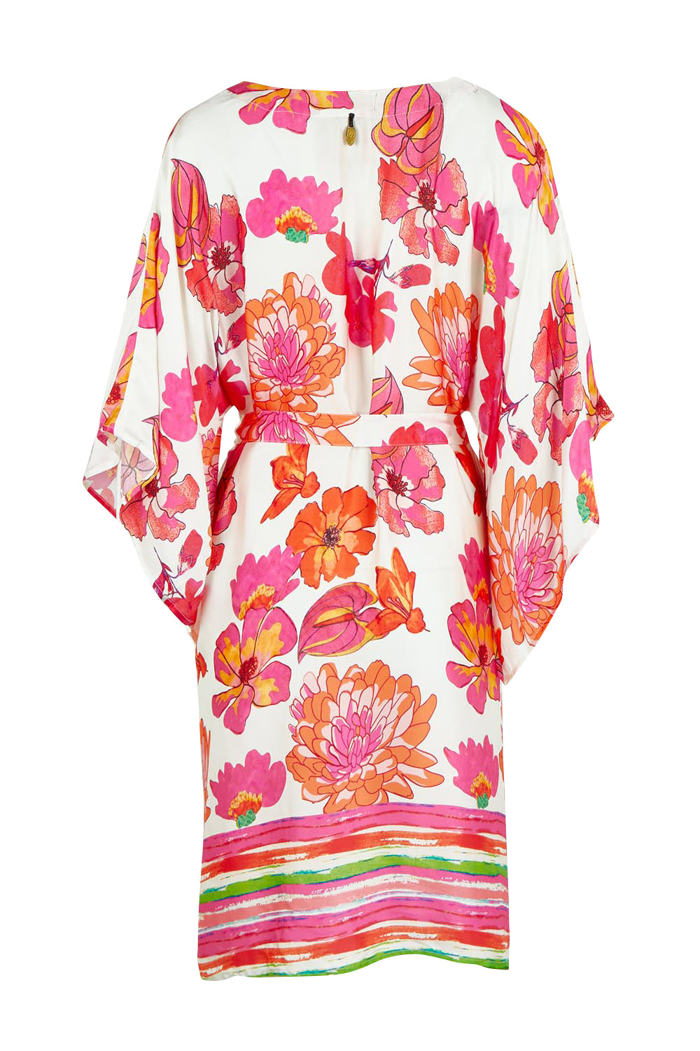 Product shot of the Sunrise Dress in colour Pink (Pink), from the back