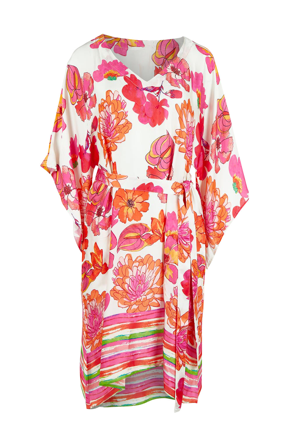 Product shot of the Sunrise Dress in colour Pink (Pink), from the front