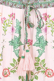 Product shot of the Tatiana Pant – Pink in colour Pink, showing detail