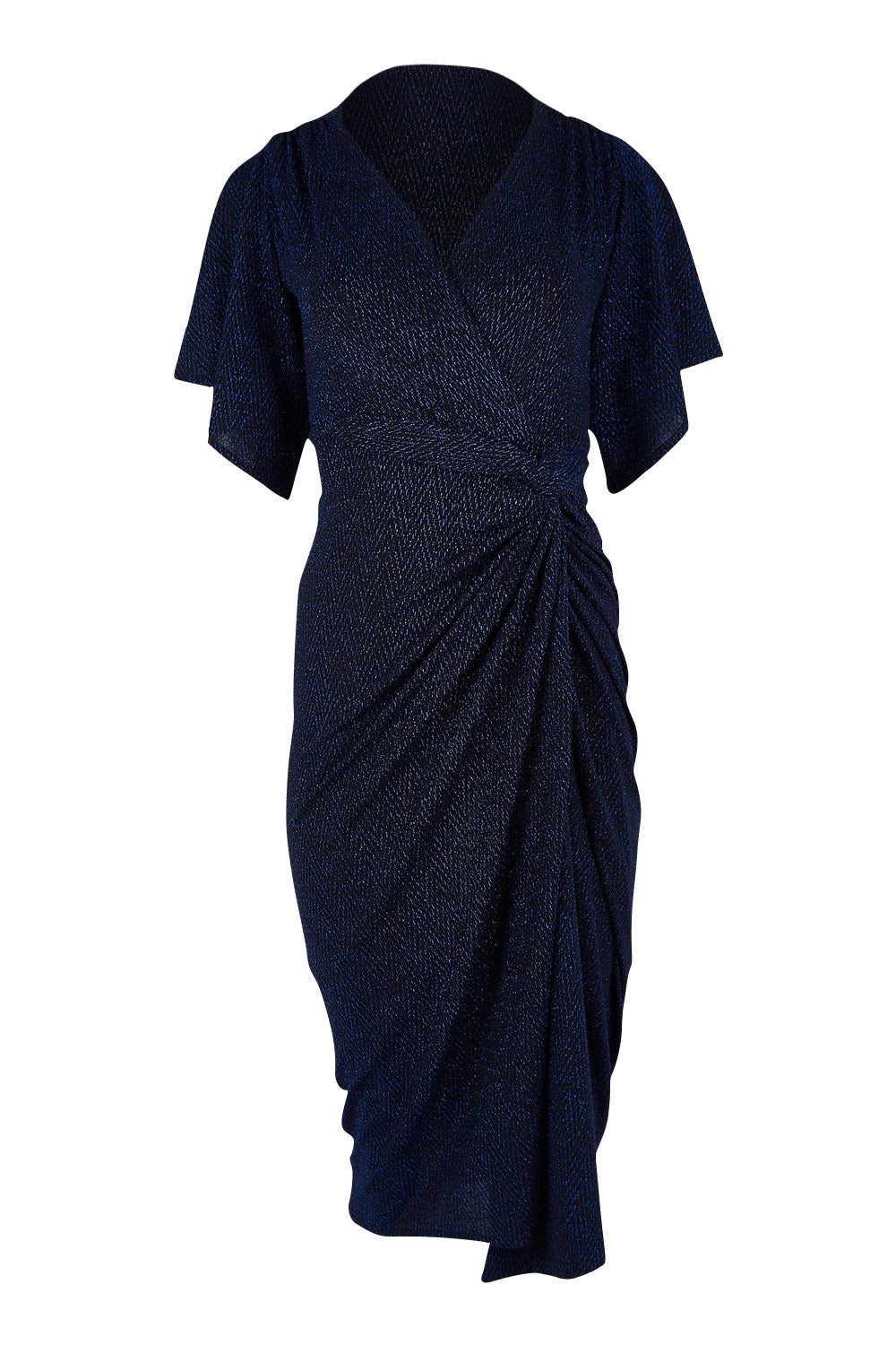 Product shot of the Emporium Dress in colour Sapphire (Blue), from the front