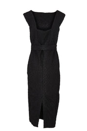 Product shot of the Celestial Dress in colour Black (Black), from the back