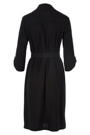 Product shot of the Fluid Jersey Shirtmaker in colour Black (Black), from the back