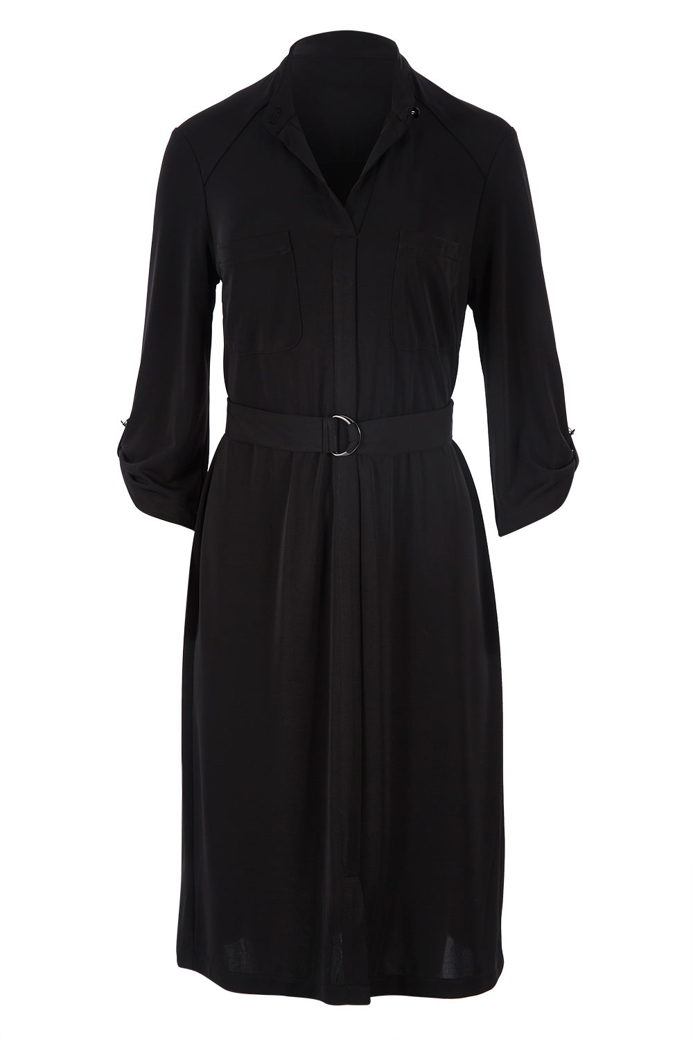 Product shot of the Fluid Jersey Shirtmaker in colour Black (Black), from the front