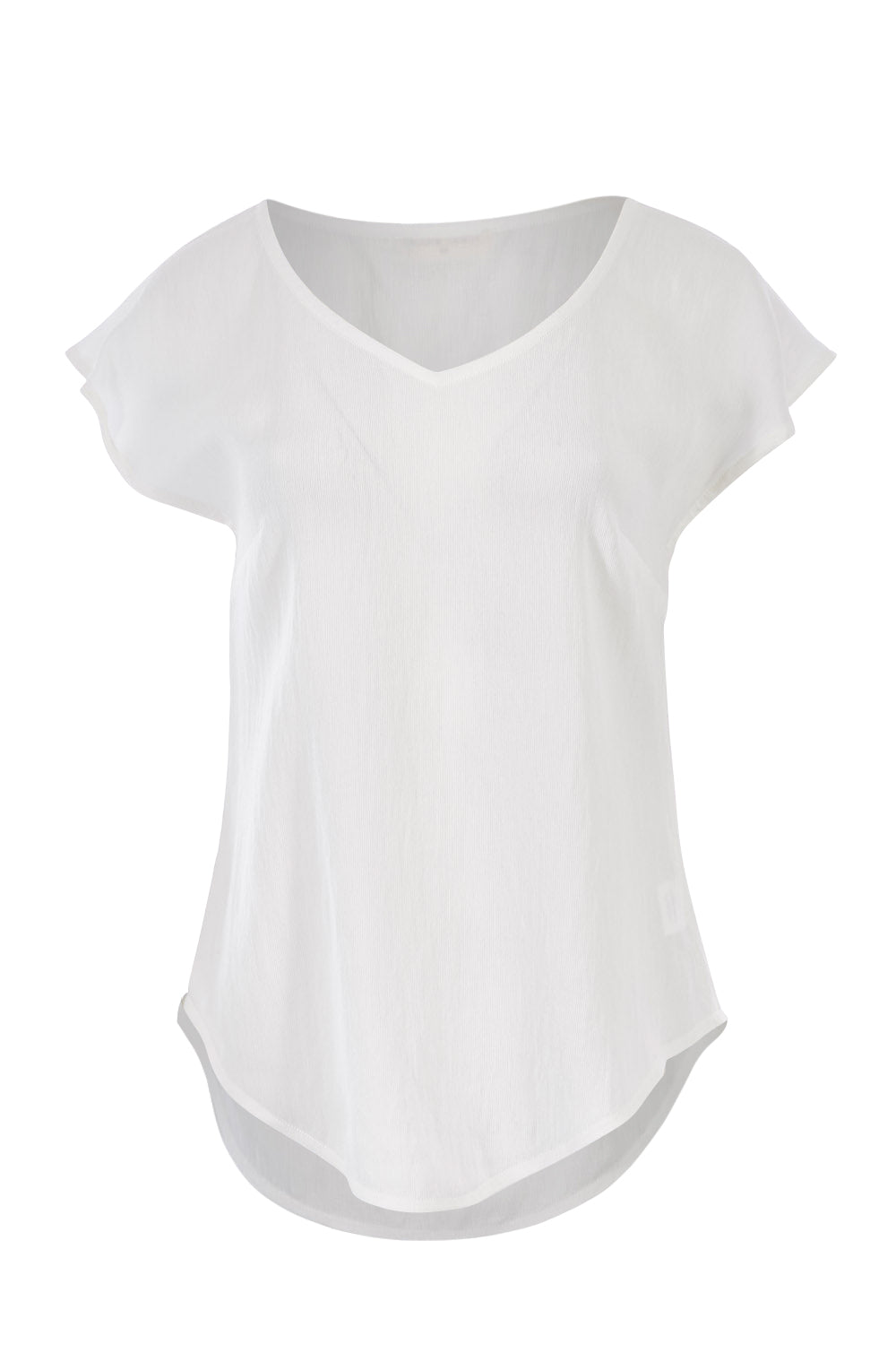 Product shot of the Analia Top in colour White (White), from the front