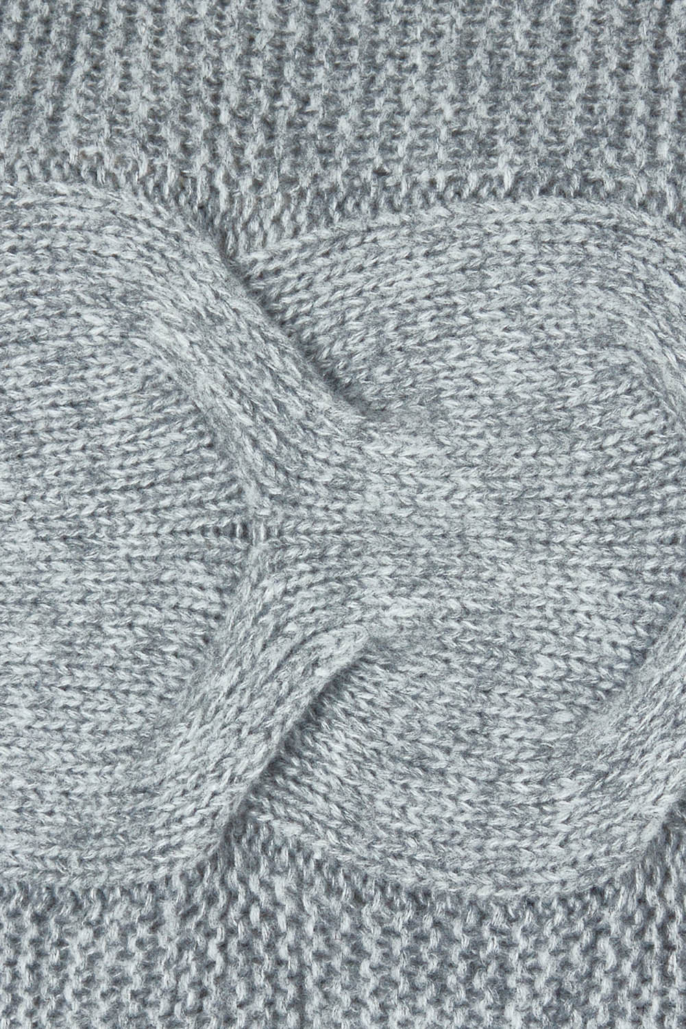 Product shot of the Belinda Chunky Cable Knit in colour Greymarle (Grey), detail