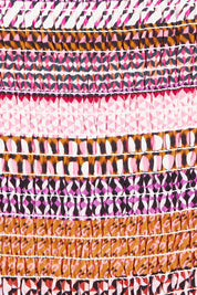 Product shot of the Raquel Midi Dress in colour Aztec (Pink), detail