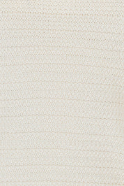 Product shot of the Coco Crochet Cotton Knit Top in colour Cream, detail