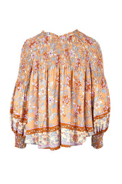Product shot of the Margie Top in colour Paisley, from the back
