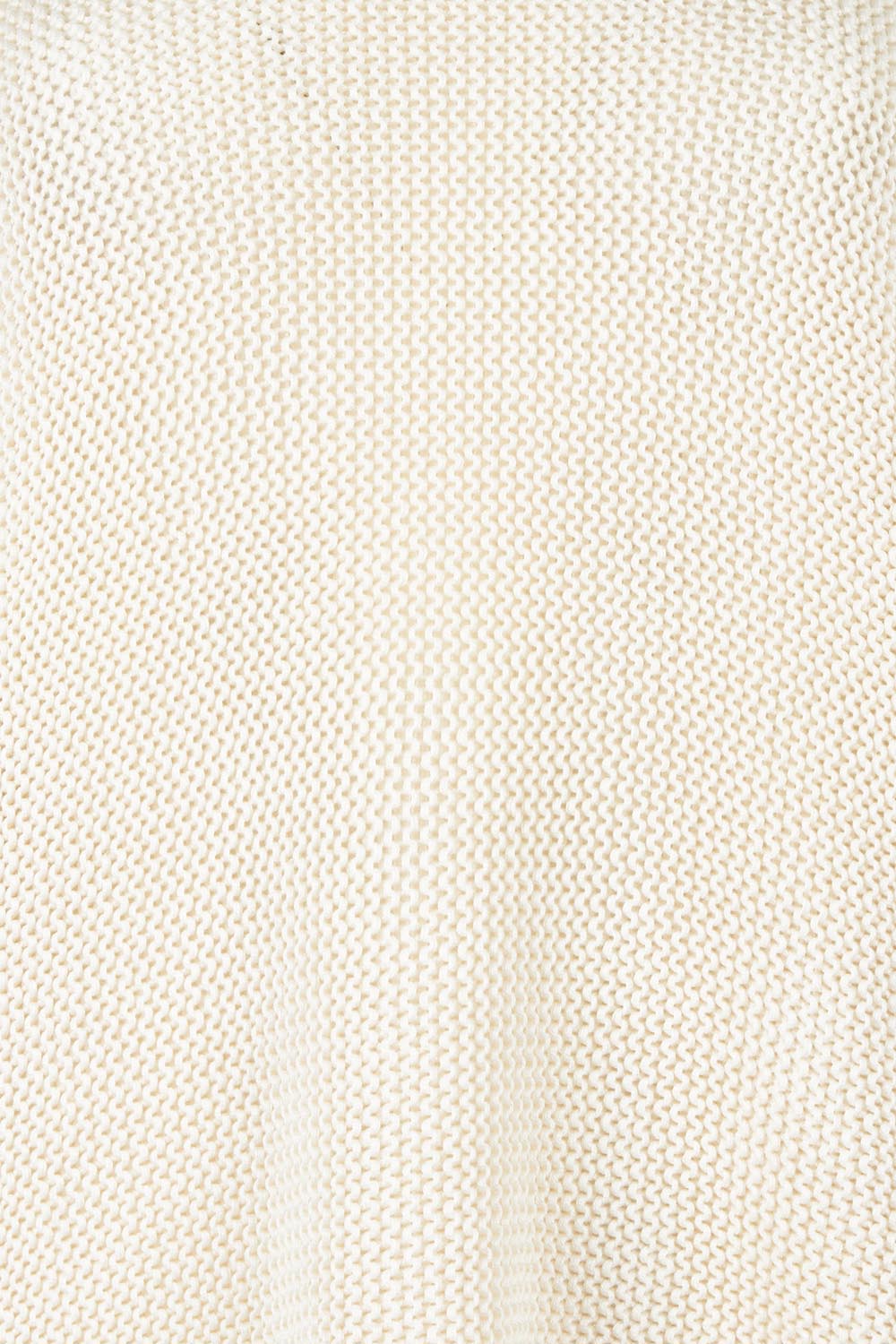 Product shot of the Concord Cotton Blend Knit in colour Cream (White), detail