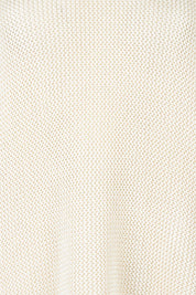 Product shot of the Concord Cotton Blend Knit in colour Cream (White), detail