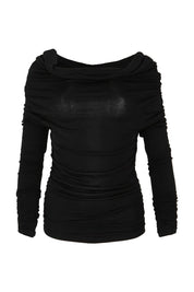 Product shot of the Caprice Top in colour Black (Black), from the front