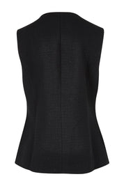 Product shot of the Nico Vest in colour Black (Black), from the back
