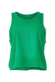 Product shot of the Codi Cotton Blend Tank in colour Green (Green), from the front