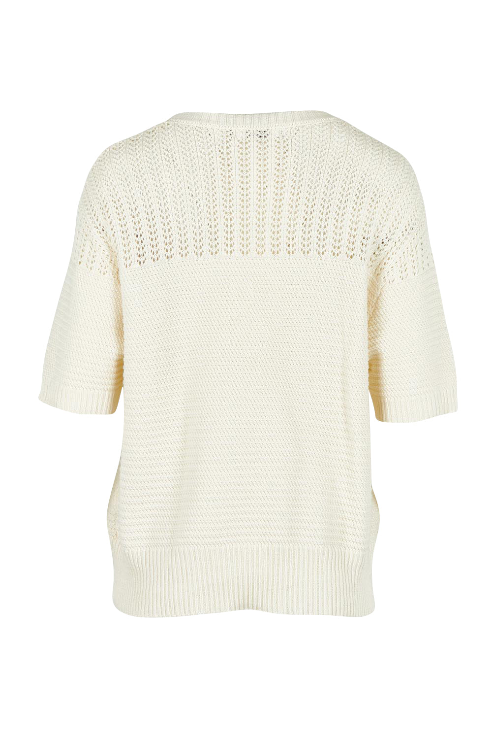 Product shot of the Cherri Top in colour Cream, from the back