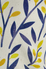 Product shot of the Tystnad Blouse in colour YellowPtl, detail