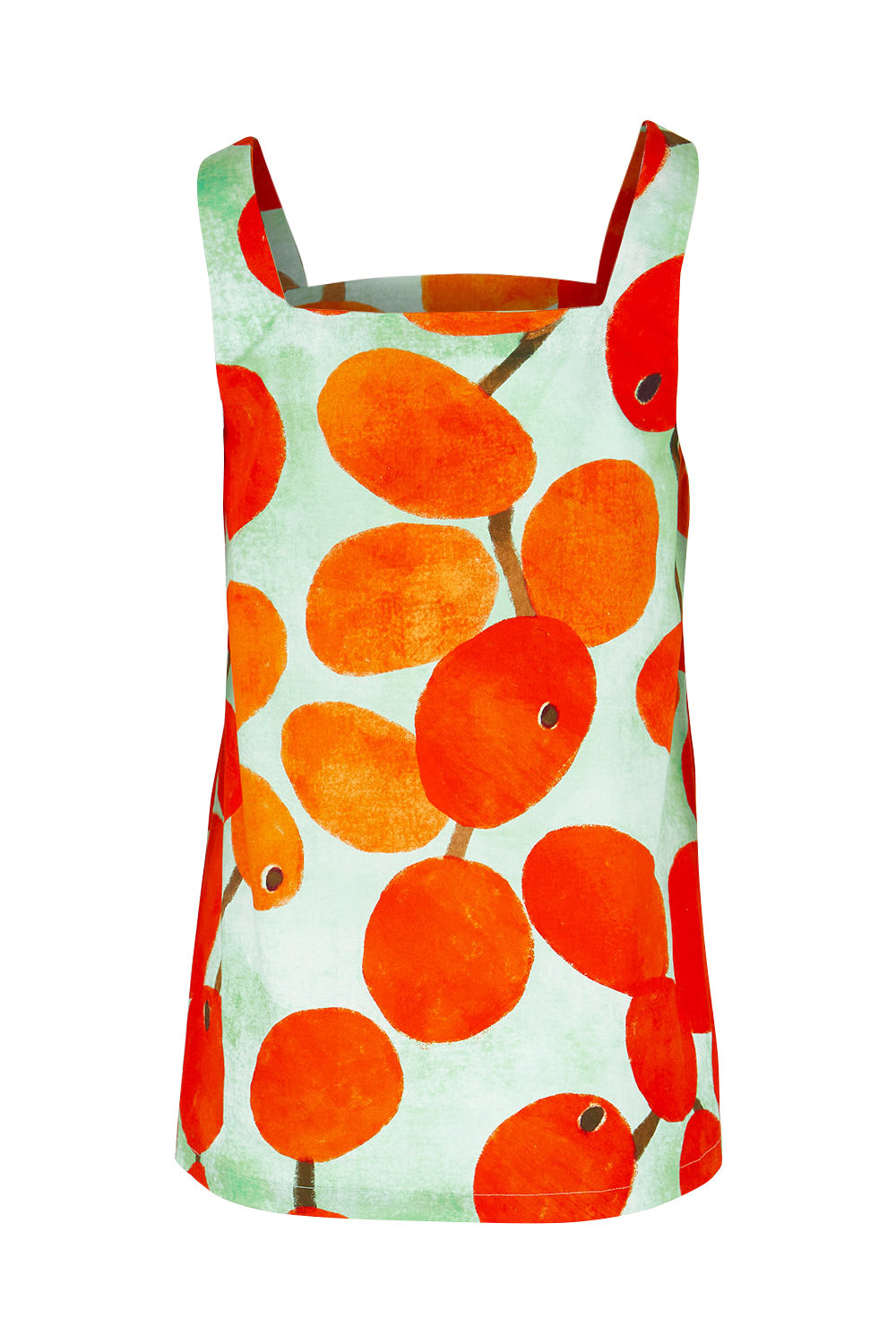 Product shot of the Undra Tank in colour Redberry (Red), from the back