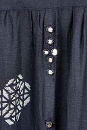 Product shot of the Palm Beach Maxi Dress in colour Black (Black), detail
