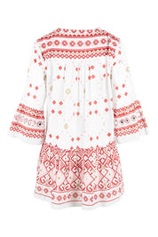 Product shot of the Avalon Beach Blouse in colour Pinkred (Pink), from the back