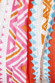 Product shot of the Moon Bay Cotton Pants in colour Multipink (Pink), detail