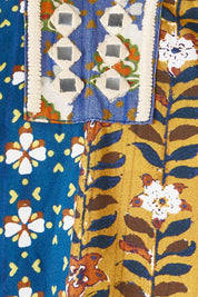 Product shot of the Brighton Beach Top in colour Patchblue (Blue), detail