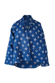 Product shot of the Nightcliff Beach Jacket in colour Navy (Blue), from the front