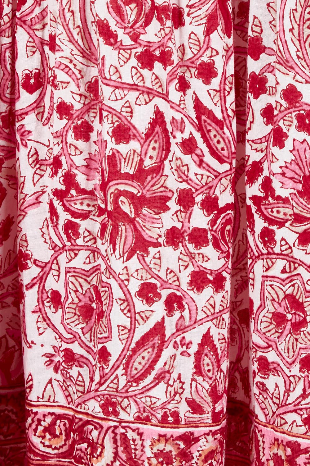 Product shot of the Cottesloe Beach Cotton Maxi Dress in colour Pinkfloral (Pink), detail