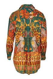Product shot of the Wentworth Falls Shirt in colour Leopard, from the back