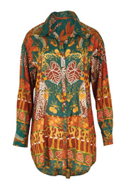 Product shot of the Wentworth Falls Shirt in colour Leopard, from the front