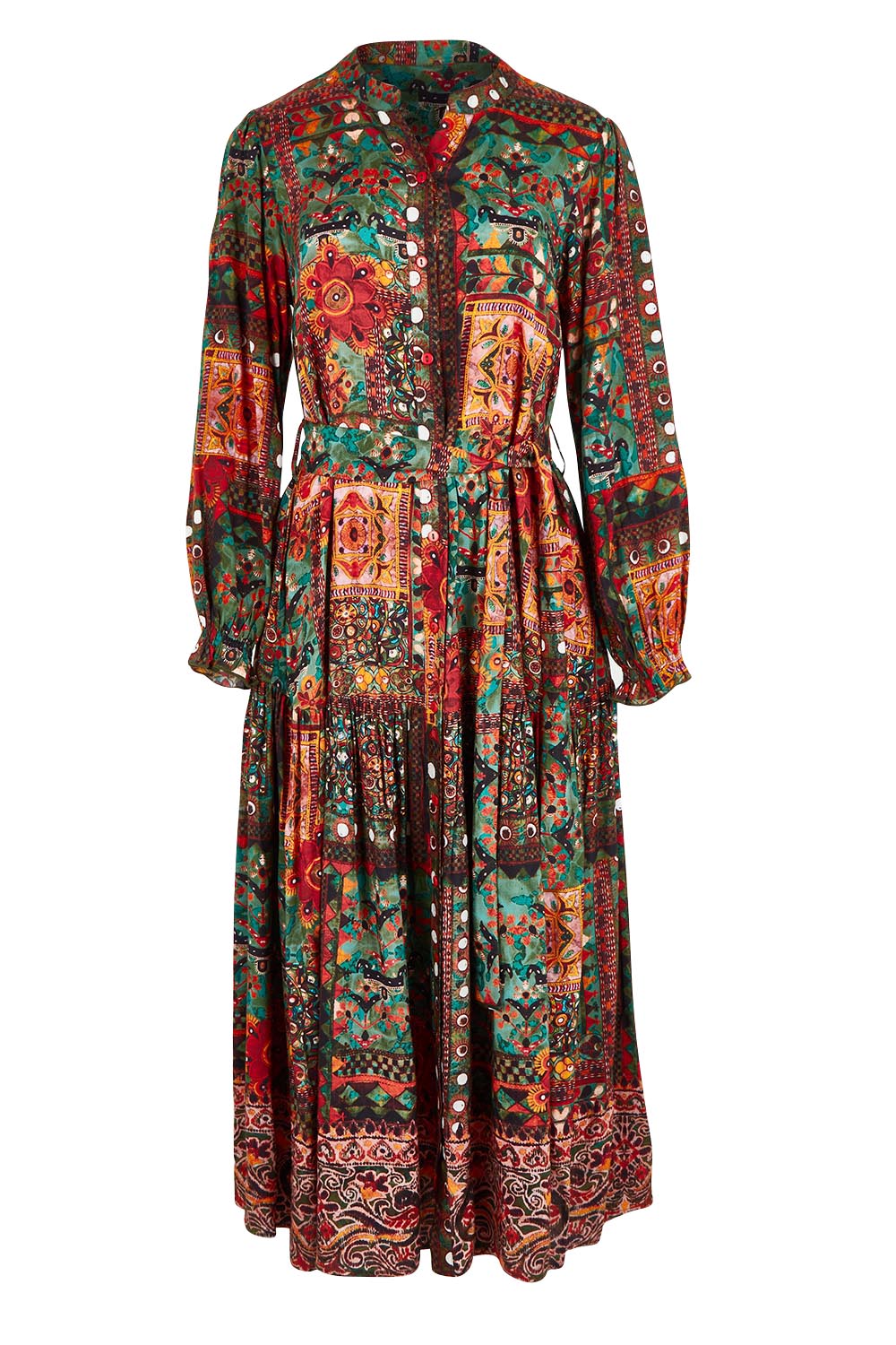 Product shot of the Florance Falls Maxi Dress in colour Heritage, from the front