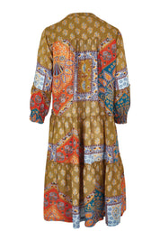 Product shot of the Florance Falls Dress in colour Paisley, from the back